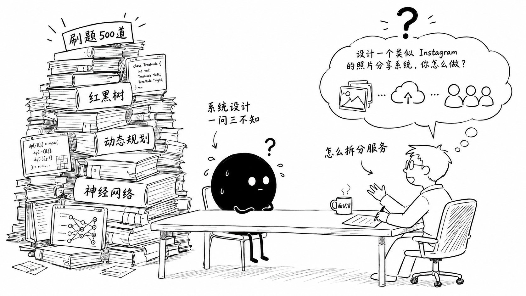 插图:面试痛点