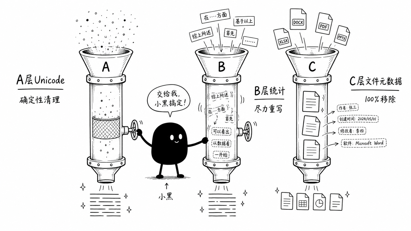 插图：分层清理管道